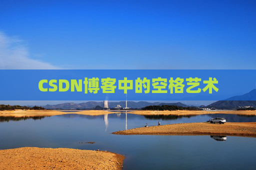 CSDN博客中的空格艺术